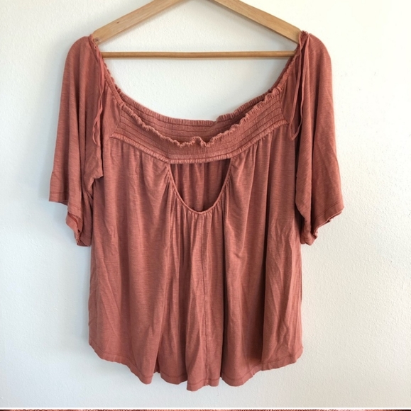 AE soft & sexy slub cotton flowy top size large - Picture 4 of 6